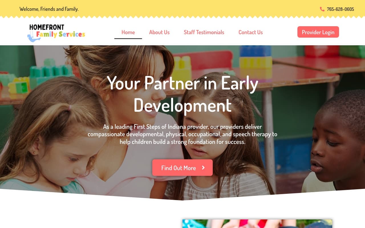 Homefront Family Services website